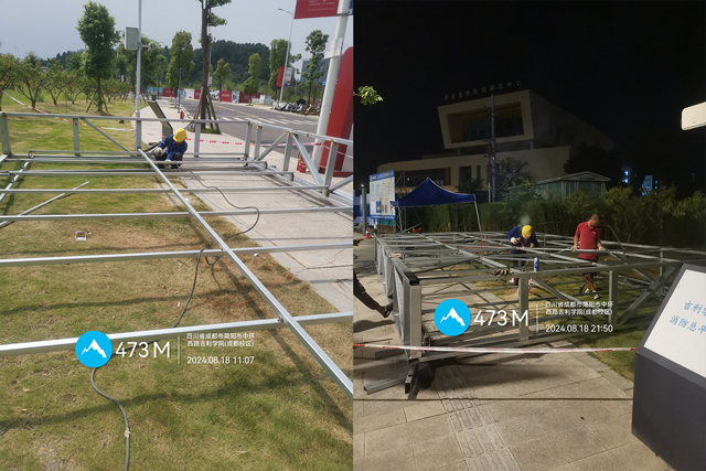 吉利学院（德阳校区）户外LED显示屏安装建设(一)